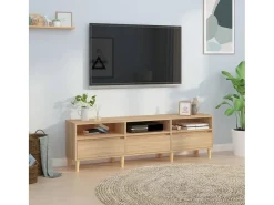 Lin Mueble de TV madera contrachapada roble Sonoma 150x30x44,5 cm