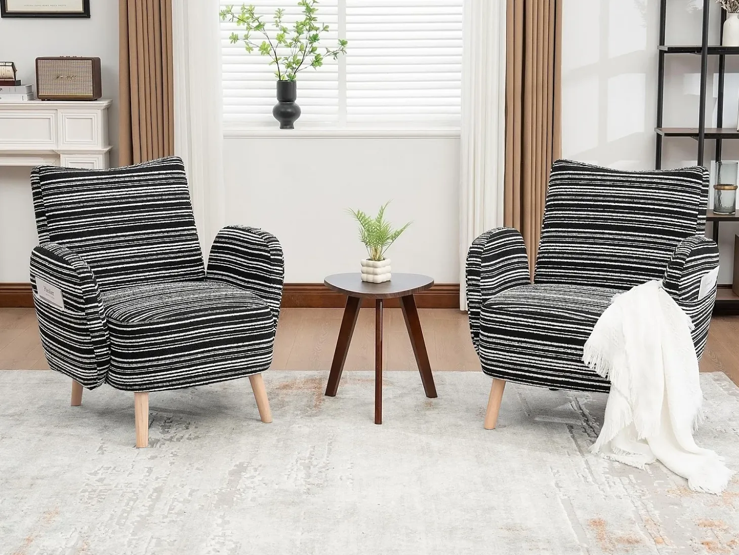 Línea 1.0 - Sillón Relax Bouclé con Reposabrazos con Bolsillos - Confort Ergonómico - Color Caqui - Para Decorar Cualquier Habitación
