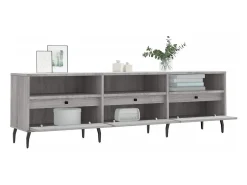 Lommel Mueble para TV madera contrachapada gris Sonoma 150x30x44,5 cm