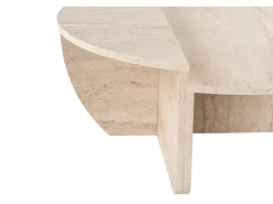 Lote de 2 mesas bajas - Efecto travertino beige - ALOEVA