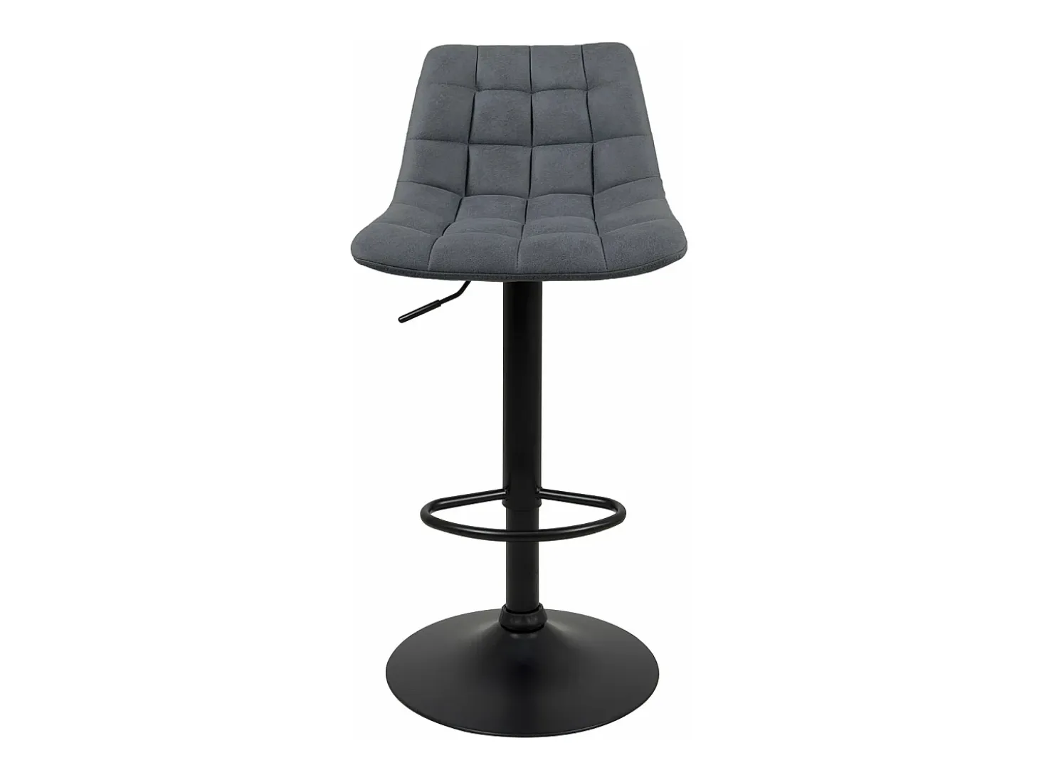 Lote de 2 taburetes de bar de diseño, asiento de terciopelo acolchado con respaldo, giratorio, altura regulable SID (Negro y terciopelo gris)