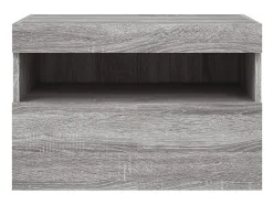 Ølstykke Mueble de TV de pared con luces LED gris Sonoma 60x30x40 cm