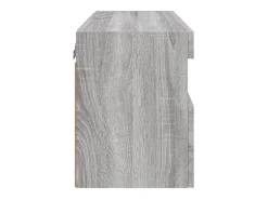 Ølstykke Mueble de TV de pared con luces LED gris Sonoma 60x30x40 cm