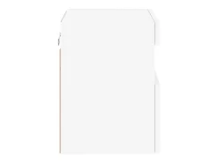 Ølstykke Mueble de TV de pared con luces LED blanco 40x30x40 cm