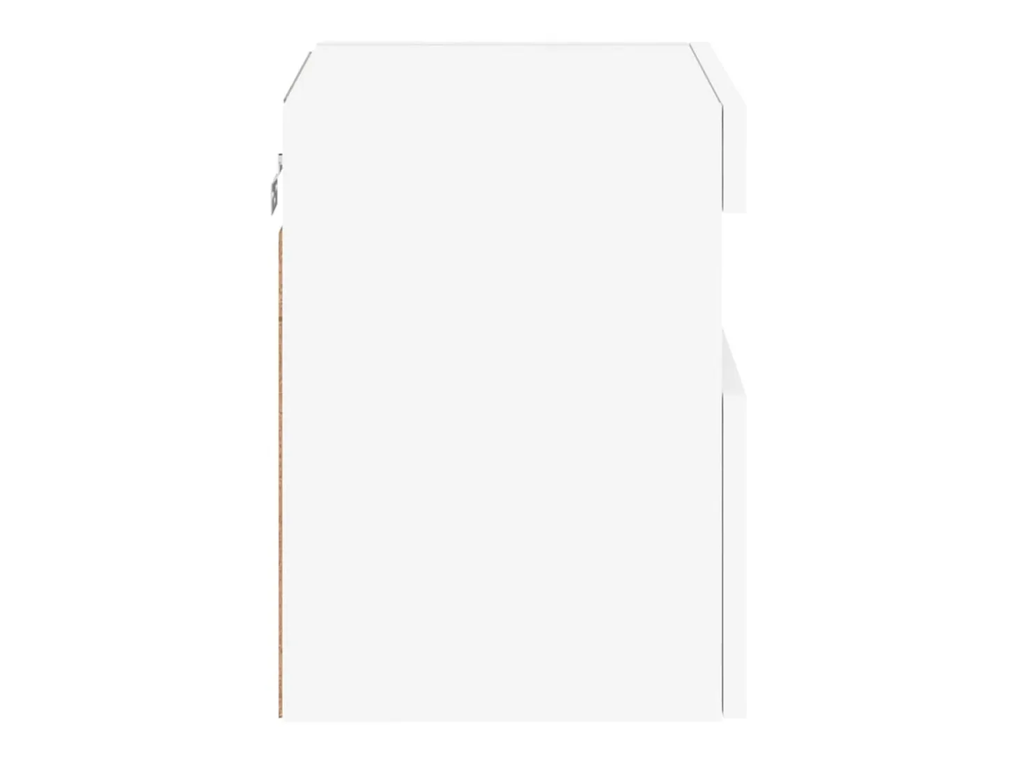 Ølstykke Mueble de TV de pared con luces LED blanco 40x30x40 cm