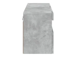 Ølstykke Mueble de TV de pared con luces LED gris hormigón 100x30x40 cm