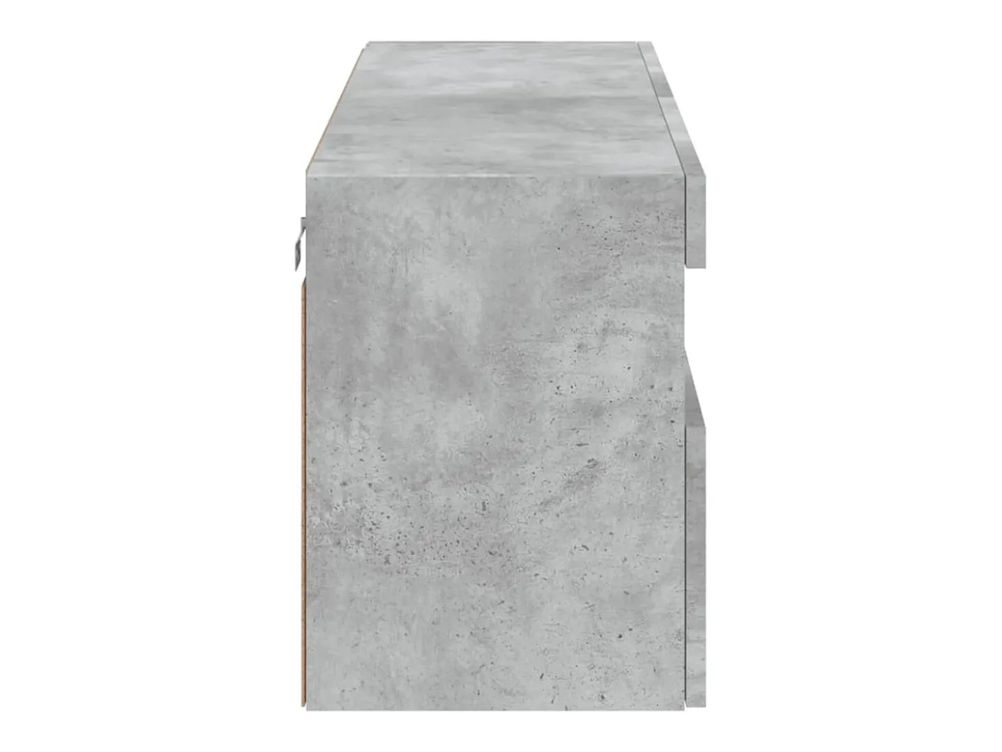 Ølstykke Mueble de TV de pared con luces LED gris hormigón 100x30x40 cm
