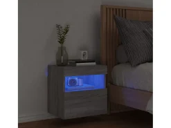 Ølstykke Mueble de TV de pared con luces LED gris Sonoma 40x30x40 cm