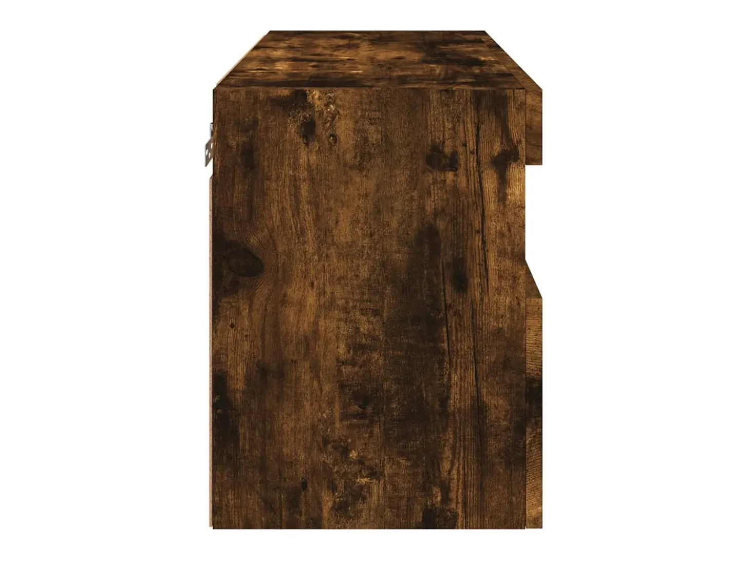 Ølstykke Mueble de TV de pared con luces LED roble ahumado 60x30x40 cm