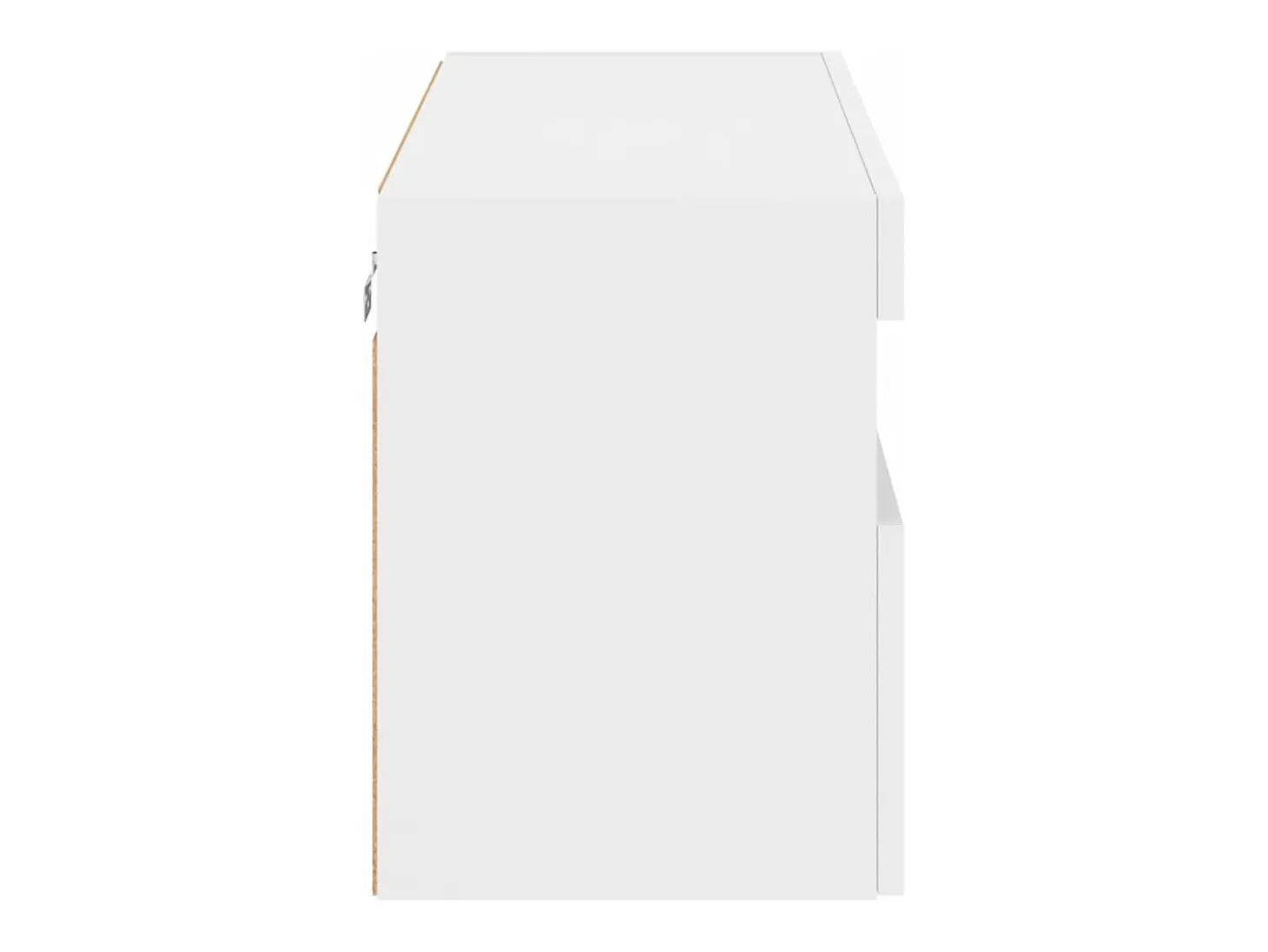 Ølstykke Mueble de TV de pared con luces LED blanco 80x30x40 cm