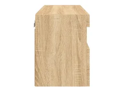 Ølstykke Mueble de TV de pared con luces LED roble Sonoma 60x30x40 cm