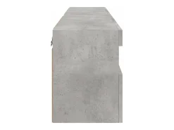 Ølstykke Muebles TV de pared luces LED 2 uds gris hormigón 60x30x40 cm