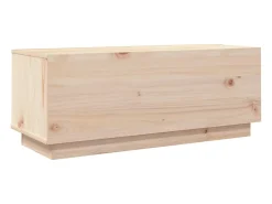 Lysira Mueble de TV de madera maciza de pino 90x35x35 cm