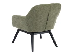 MALMO-Sillón de madera negra y tela Trendy Sauge