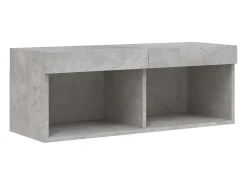 Mano Mueble para TV con luces LED gris hormigón 80x30x30 cm