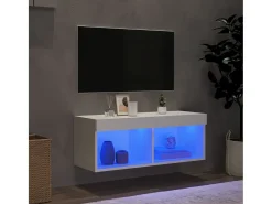 Mano Mueble para TV con luces LED blanco 80x30x30 cm