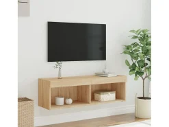 Mano Mueble para TV con luces LED roble Sonoma 100x30x30 cm