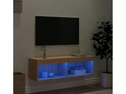 Mano Mueble para TV con luces LED roble Sonoma 100x30x30 cm
