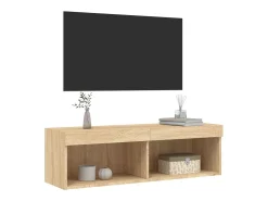 Mano Mueble para TV con luces LED roble Sonoma 100x30x30 cm
