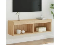 Mano Mueble para TV con luces LED roble Sonoma 100x30x30 cm