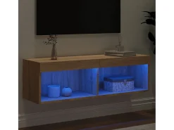 Mano Mueble para TV con luces LED roble Sonoma 100x30x30 cm
