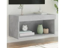 Mano Mueble para TV con luces LED gris hormigón 60x30x30 cm