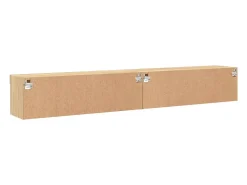 Mano Muebles de TV con luces LED 2 uds roble Sonoma 100x30x30 cm