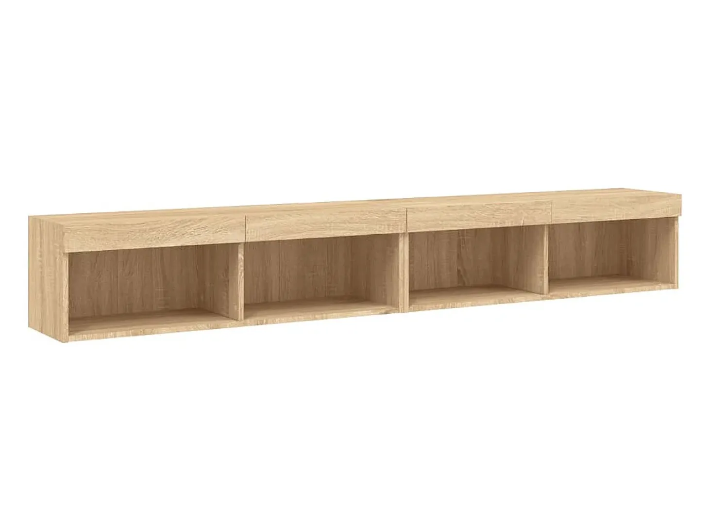 Mano Muebles de TV con luces LED 2 uds roble Sonoma 100x30x30 cm