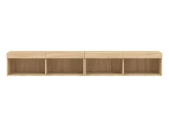 Mano Muebles de TV con luces LED 2 uds roble Sonoma 100x30x30 cm