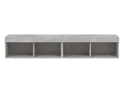 Mano Muebles de TV con luces LED 2 uds gris hormigón 80x30x30 cm