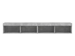 Mano Muebles de TV con luces LED 2 uds gris hormigón 100x30x30 cm