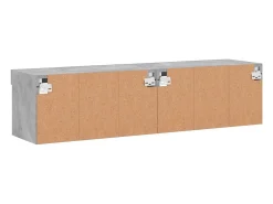 Mano Muebles para TV con luces LED 2 uds gris hormigón 60x30x30 cm
