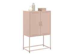 María Luz Mueble para TV de acero blanco 100,5x39x60,5 cm