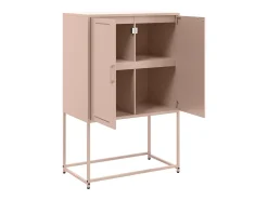 María Luz Mueble para TV de acero blanco 100,5x39x60,5 cm