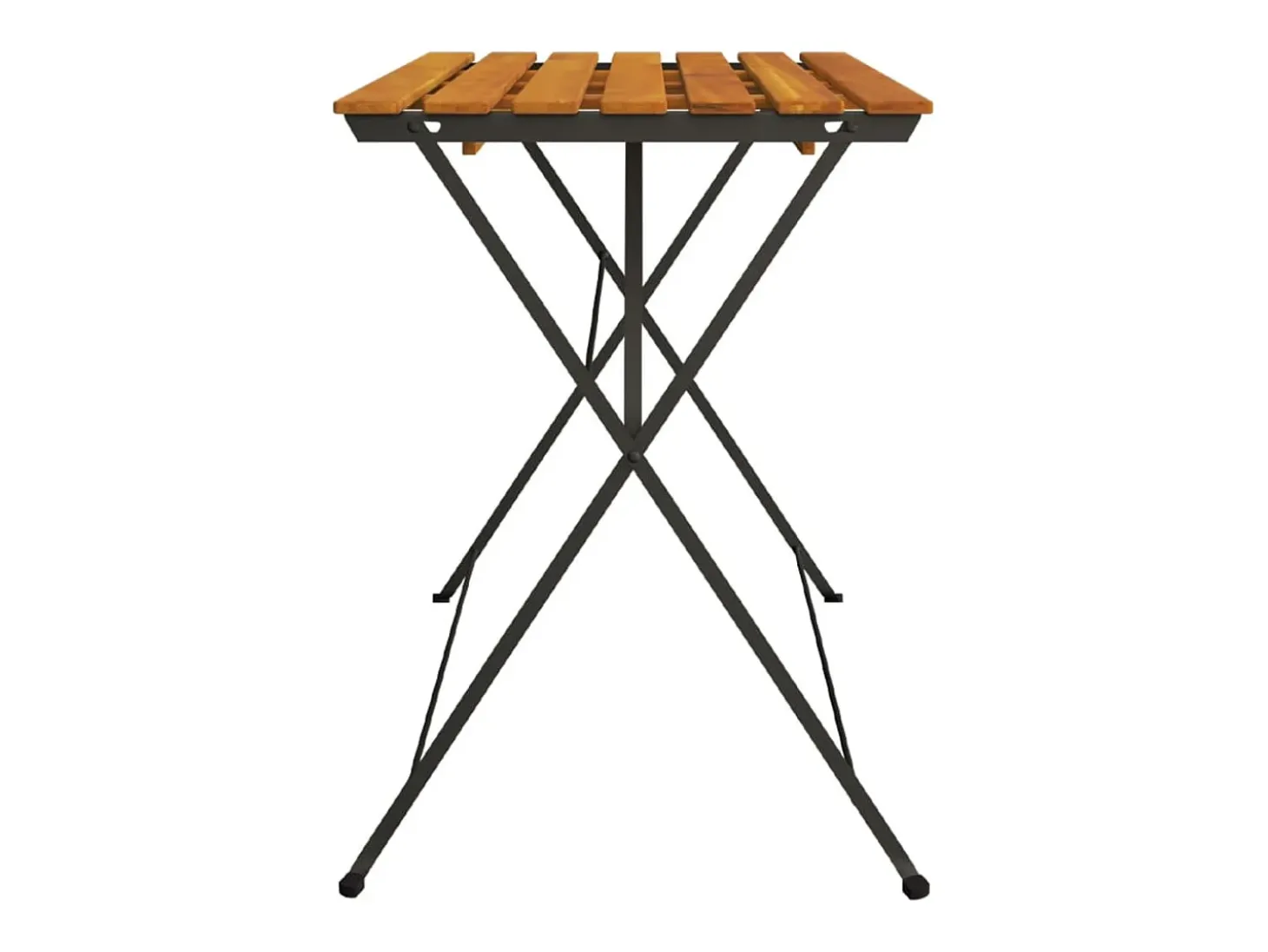 Marc-Joseph-Paul Mesa de cafetería plegable madera acacia y acero 100x54x71 cm