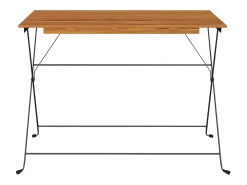 Marc-Joseph-Paul Mesa de cafetería plegable madera acacia y acero 100x54x71 cm