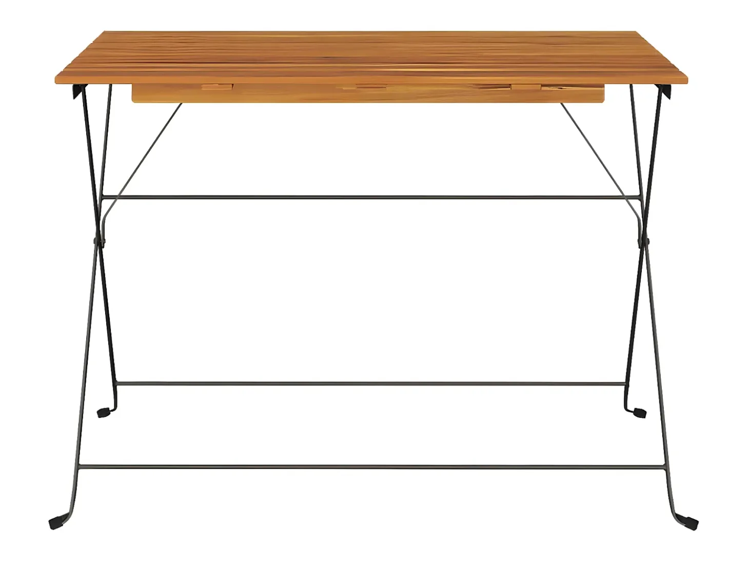 Marc-Joseph-Paul Mesa de cafetería plegable madera acacia y acero 100x54x71 cm
