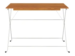 Marc-Joseph-Paul Mesa de cafetería plegable madera acacia y acero 100x54x71 cm
