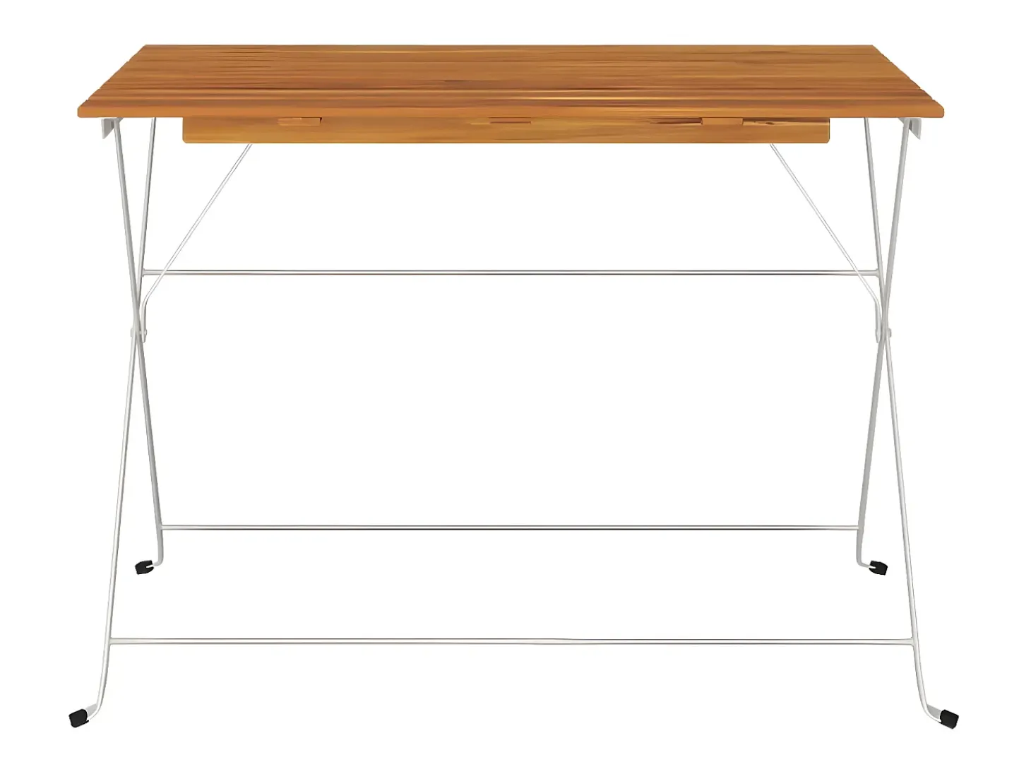 Marc-Joseph-Paul Mesa de cafetería plegable madera acacia y acero 100x54x71 cm