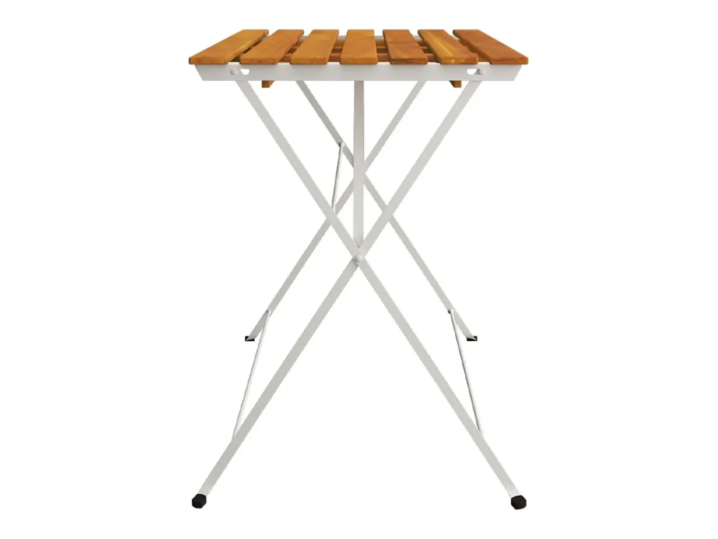 Marc-Joseph-Paul Mesa de cafetería plegable madera acacia y acero 100x54x71 cm