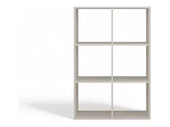 MARION - Estantería modular con 6 cubos - Librería con 6 compartimentos - 110x30x75 cm - Mueble de almacenaje