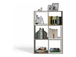 MARION - Estantería modular con 6 cubos - Librería con 6 compartimentos - 110x30x75 cm - Mueble de almacenaje