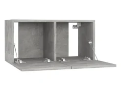Masimo Muebles de salón colgantes 3 unidades gris hormigón 60x30x30 cm