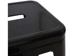 MCW-A73 Taburete de bar de metal (set de 4), negro