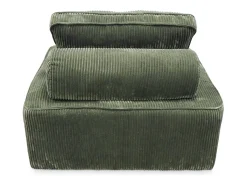 Módulo para sofá modular de pana, 1 plaza verde