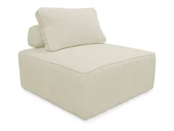 Módulo para sofá modular de pana, 1 plaza crema