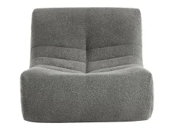 Módulo para sofá modular en borreguito texturizado, 1 plaza gris