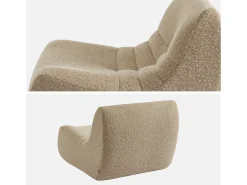 Módulo para sofá modular en tejido efecto alpaca, 1 plaza beige