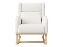 Mecedora con bolsillos laterales y soporte lumbar - Polar Teddy - Blanco