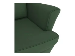 Mecedora con patas de madera de caucho Terciopelo verde oscuro